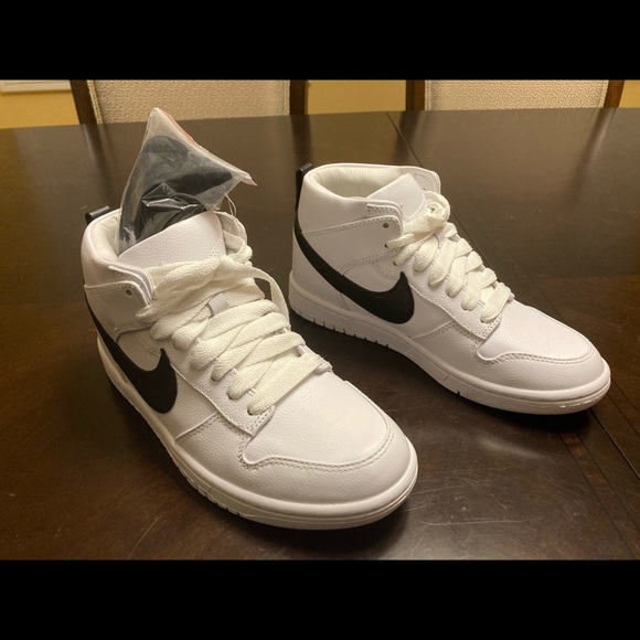 Nike White and Black High-Top Sneakers - Picture 4 of 13